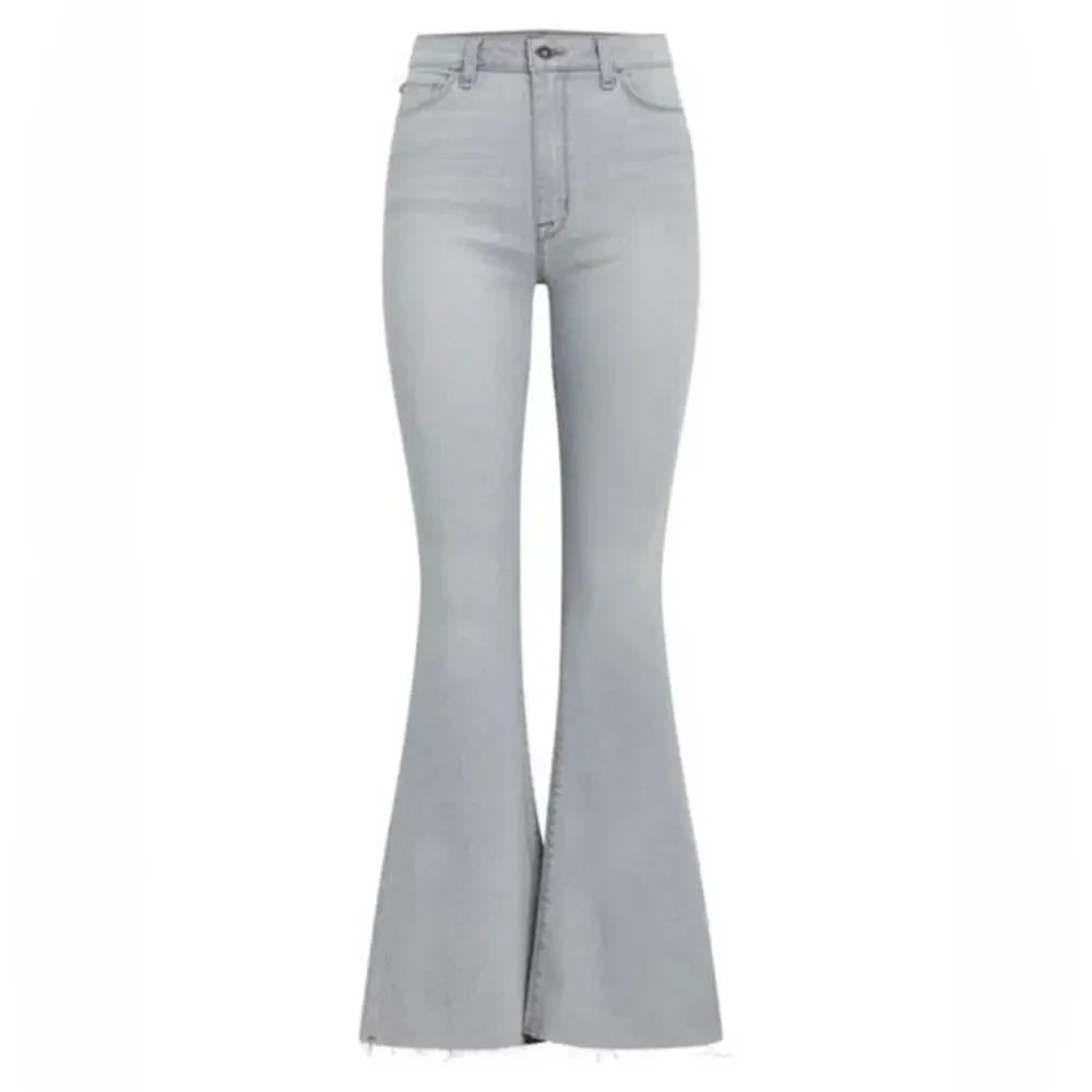 Hudson Heidi Gray Wide Leg Jeans